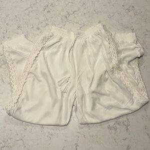 Ocean Drive White Tassel Pants